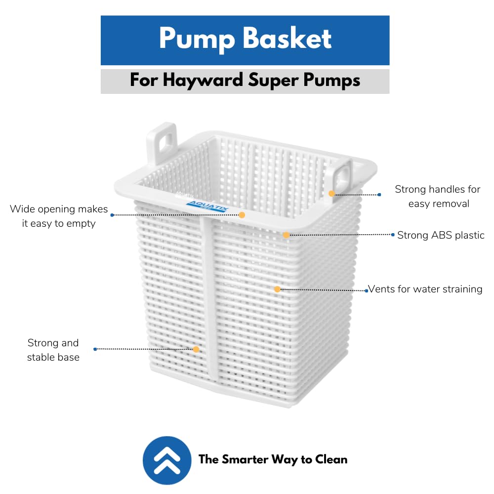 Close-up of strong handles on Aquatix Pro Hayward SPX1600M basket