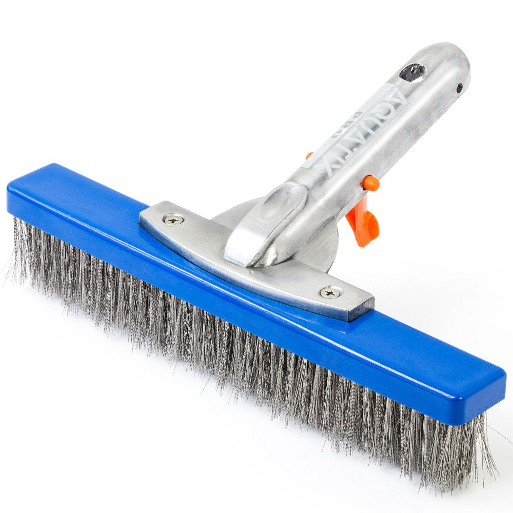 Aquatix Pro heavy-duty pool brush with aluminium handle for tight cleaning spots.