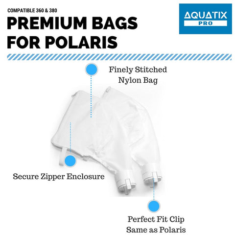 Aquatix Pro two-pack with one-year warranty for Polaris bags