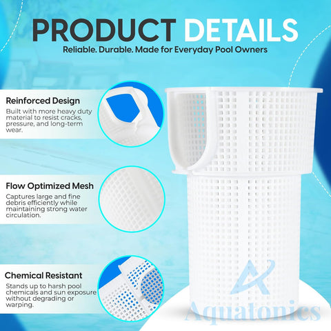Aquatonics 355667-compatible basket, compatibility focus, ideal for reliable in-ground pump efficiency.