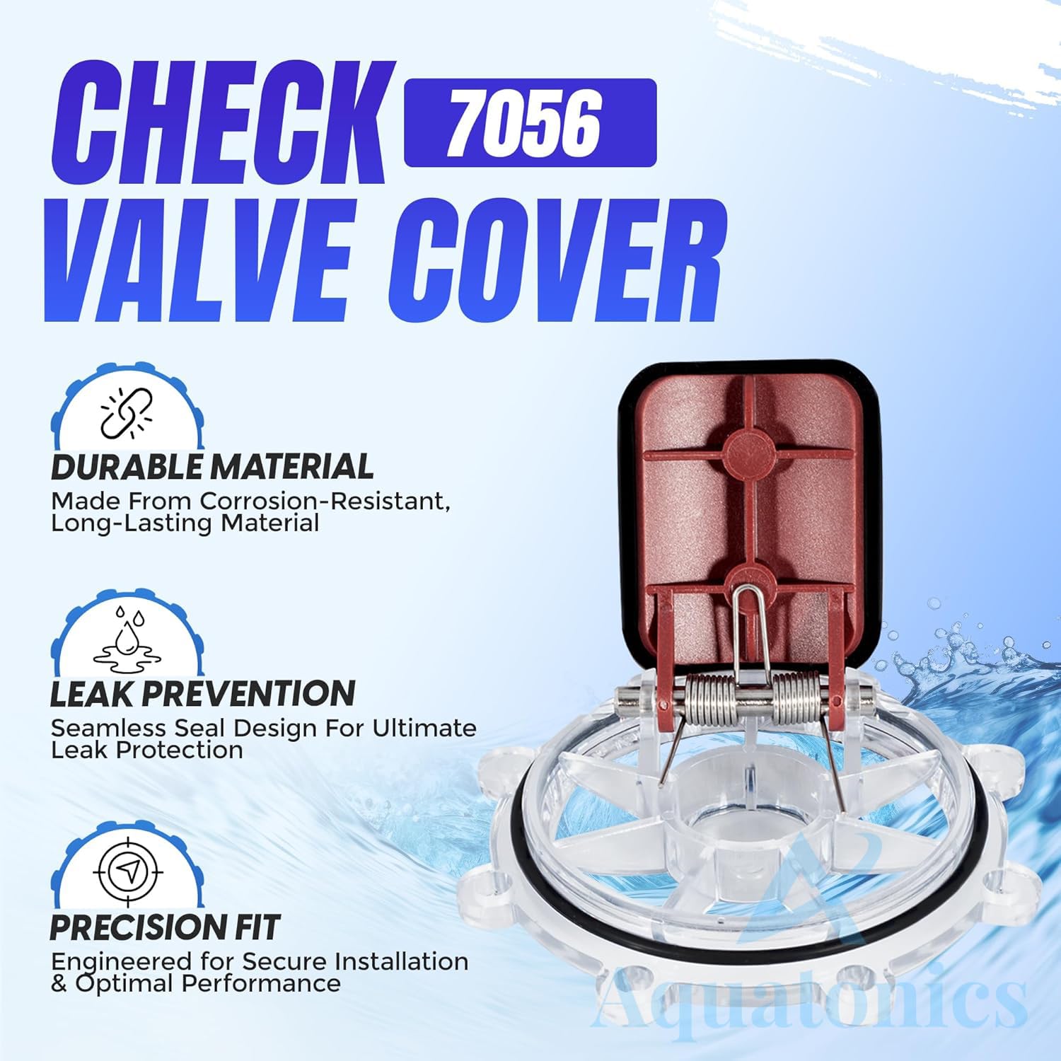 Aquatonics 7056 O-ring provides a tight seal in valve assemblies.
