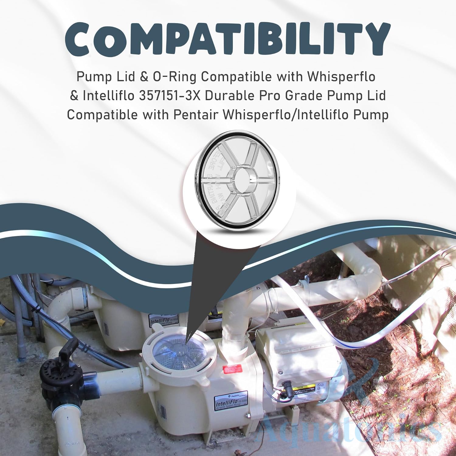 Aquatonics compatibility with Pentair WhisperFlo WFE for secure fit.