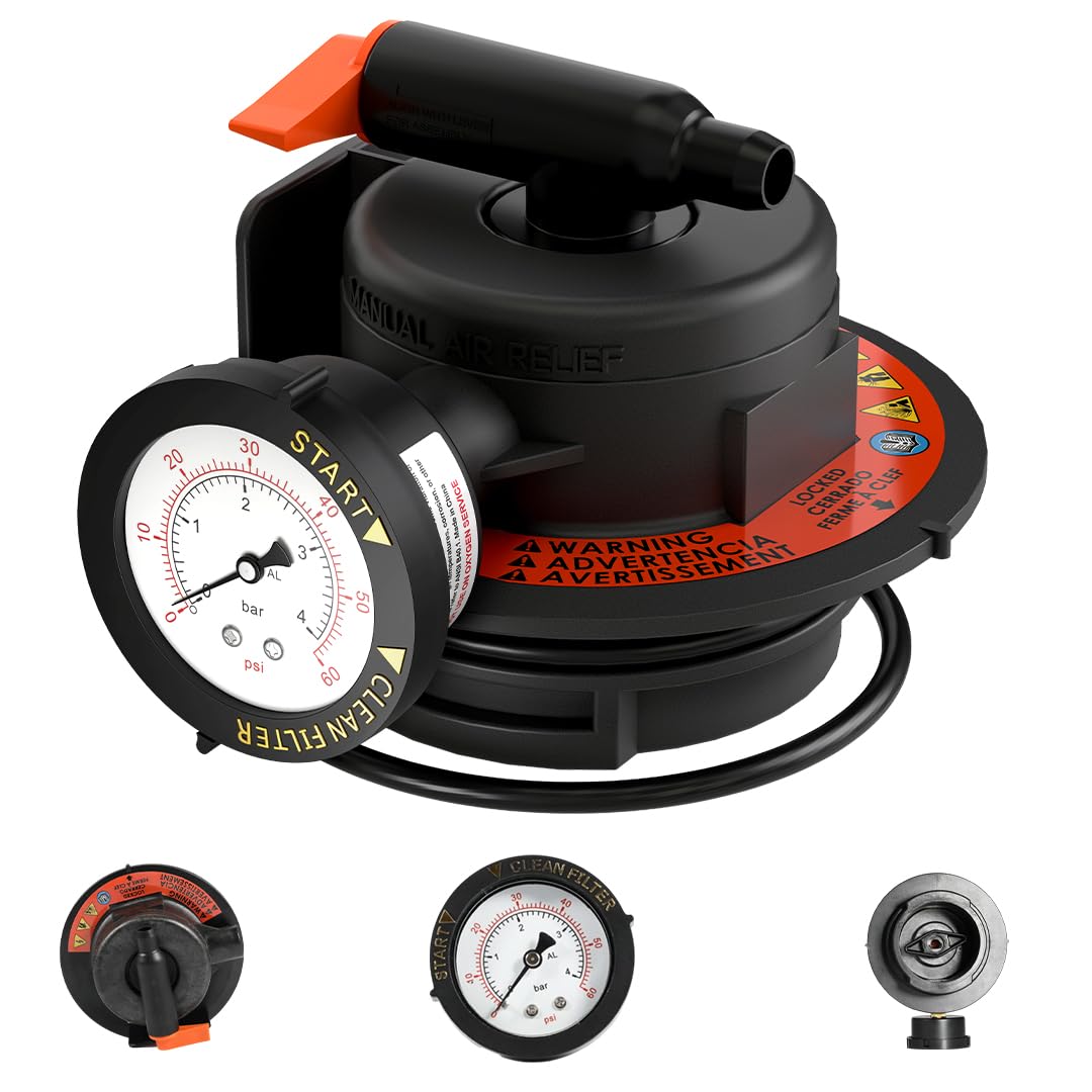 Aquatonics DEX2420MAR2 valve with gauge close-up for precise maintenance readings.