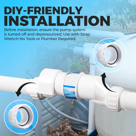 Aquatonics easy install with strap wrench simplifies DIY pool gear upgrades