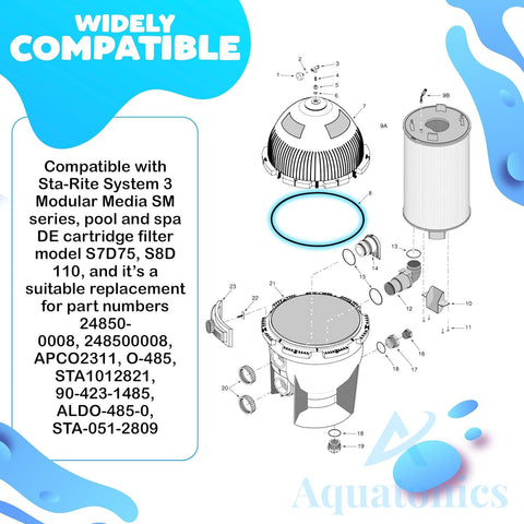Aquatonics leakproof seal supports steady filtration and consistent pool or spa operation.
