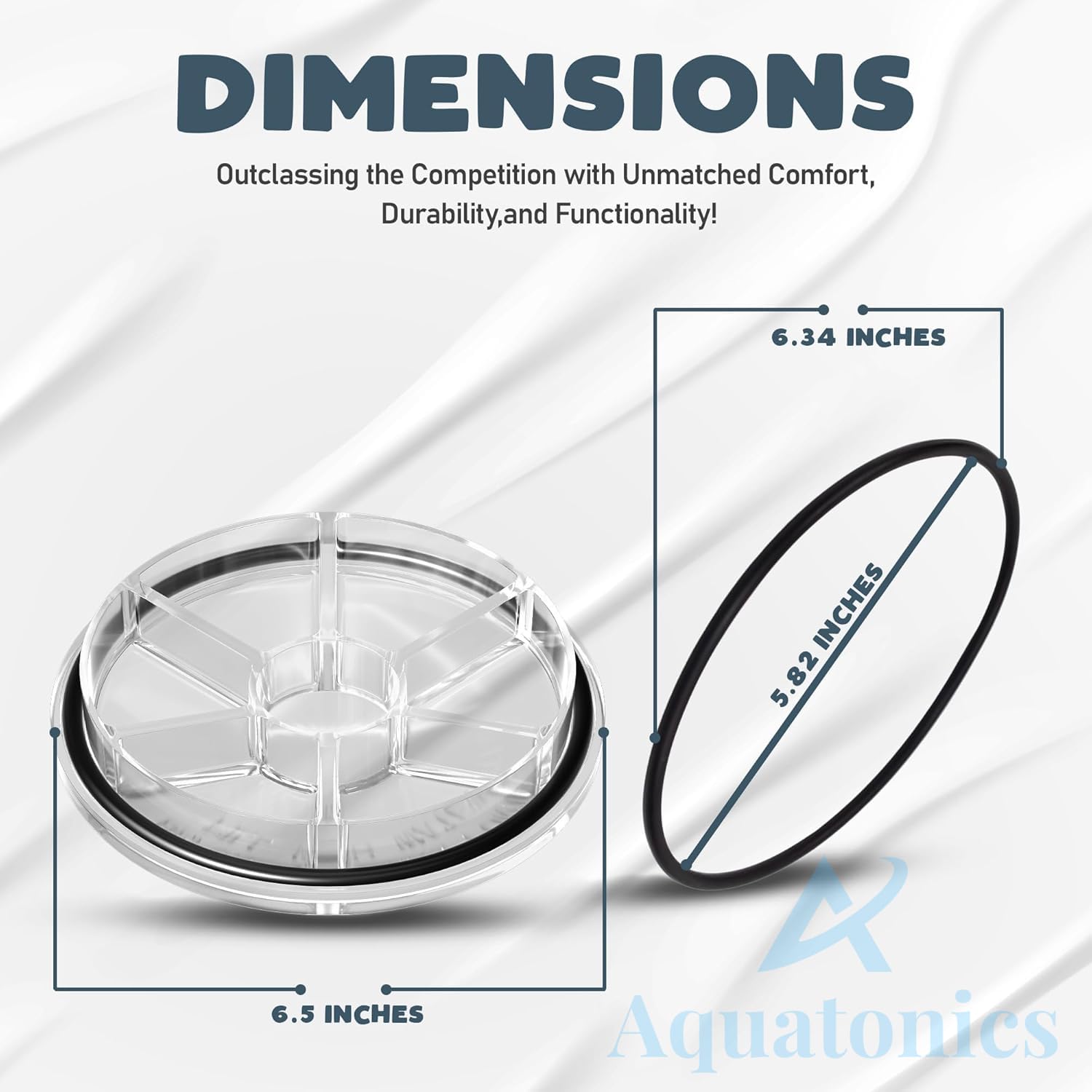 Aquatonics easy-installation lid for quick pool pump maintenance.