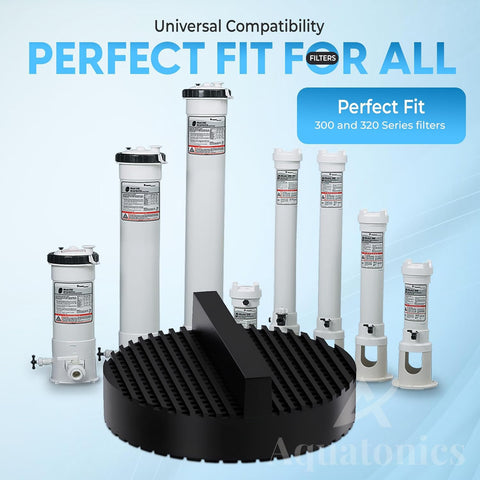 Aquatonics R172255 easy-installation step demonstrates upright placement to fit the unit.