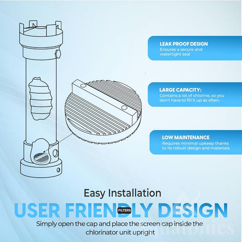 Aquatonics R172255 heavy-duty plastic design emphasizes strength for pool maintenance.