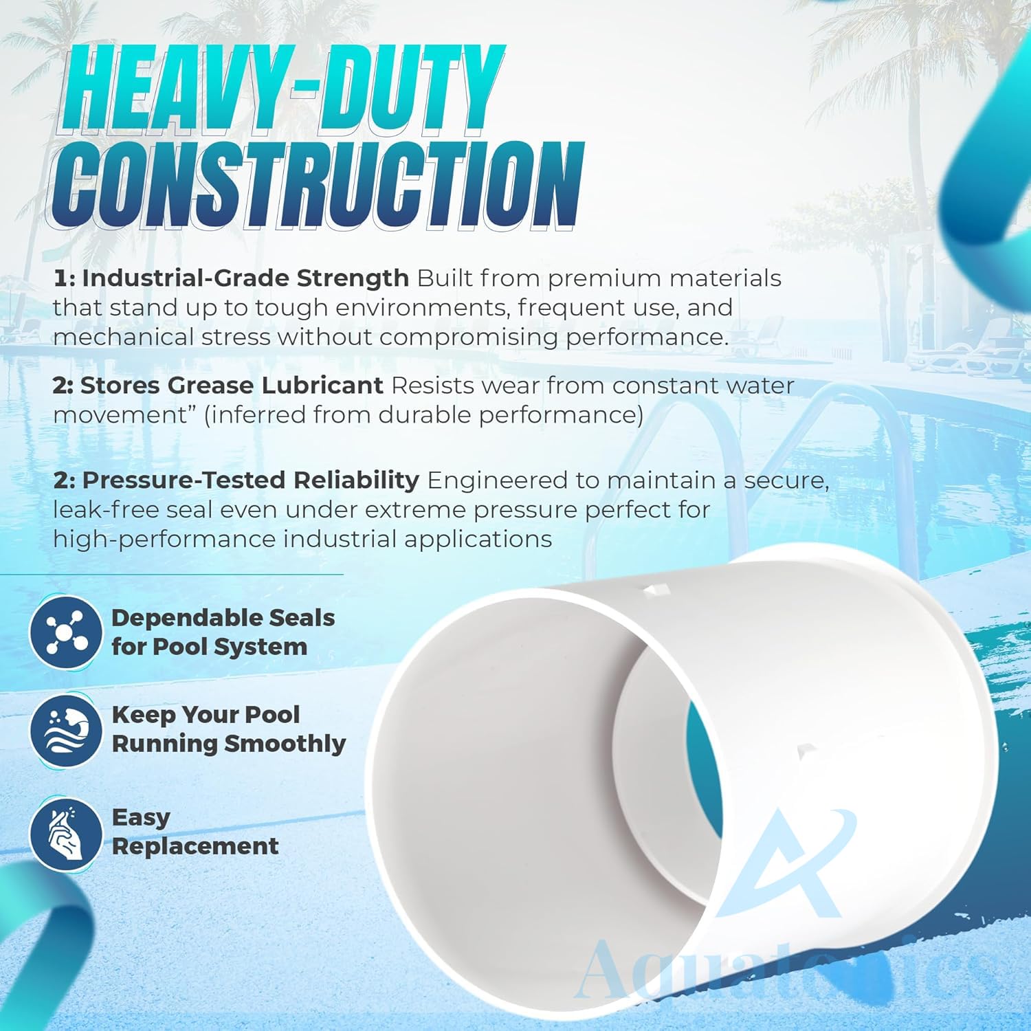 Aquatonics R38013B creates vortex flow to speed surface debris pickup.