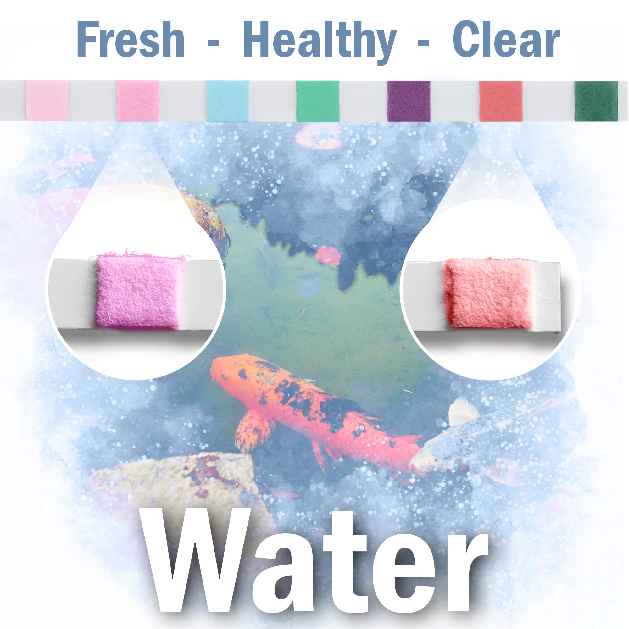 AQUAVERITY koi pond testing kit shown for comprehensive water parameter checks.