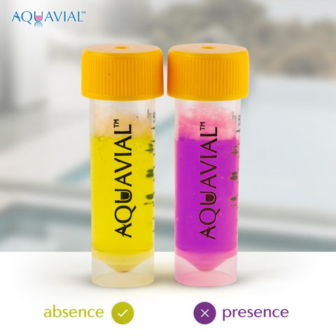 AquaVial versatile kit for drinking water, showers, pools, and more.