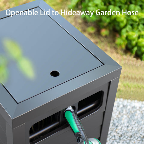 AQUAZILLA 150 ft hose capacity indicator highlighting generous storage.