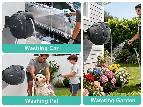 AQUAZILLA heavy-duty plastic case protects components from rust and rain.