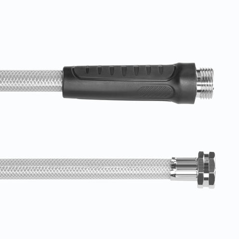 AQUAZILLA ready-to-use package includes reel, nozzle, hoses, and hardware.