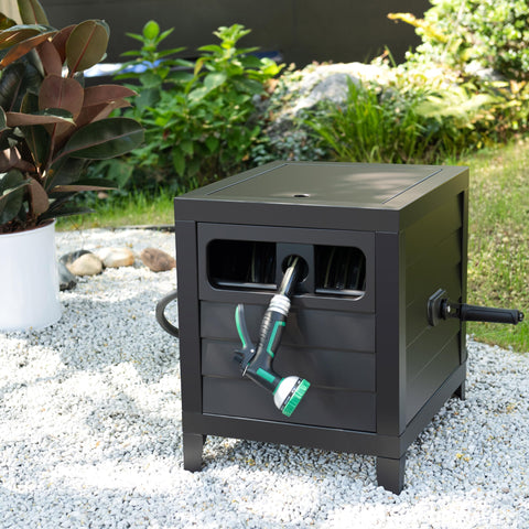 AQUAZILLA storage box doubles as a garden table.