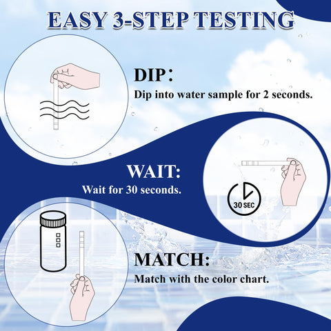 Aquila spa and hot tub testing strips ready for quick balance checks.