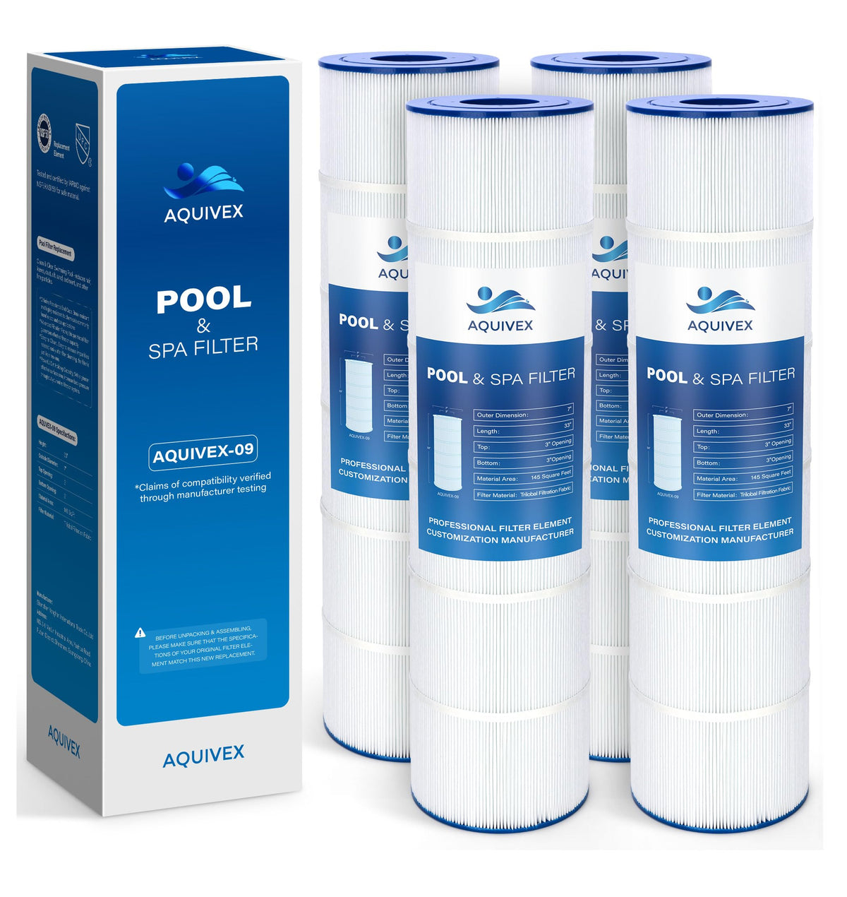 AQUIVEX CL580 cartridge assembly for Jandy filters, easy replacement and strong filtration.