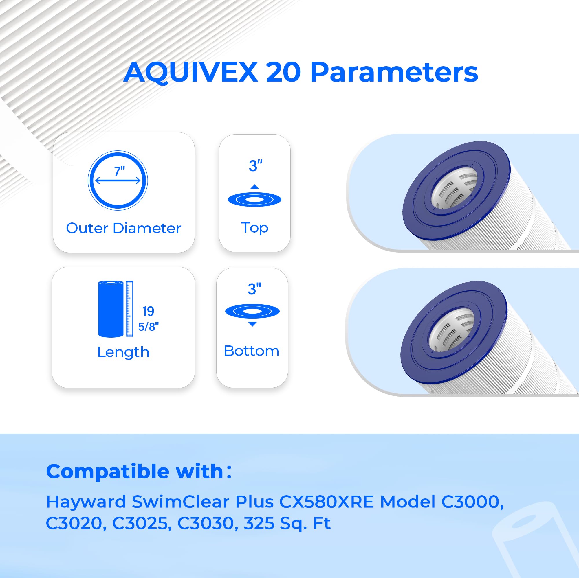 AQUIVEX CX580XRE solid core support maintains cartridge shape for reliable everyday use.