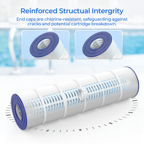 580 sq ft filtration area captures fine particles for clear water.