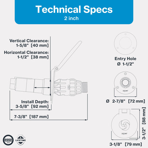 Aquor debris cover and included accessories with installation guide.