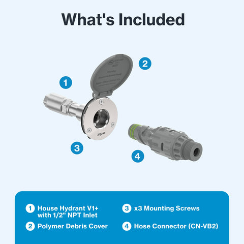 Aquor debris cover in slate gray protects the valve from debris.