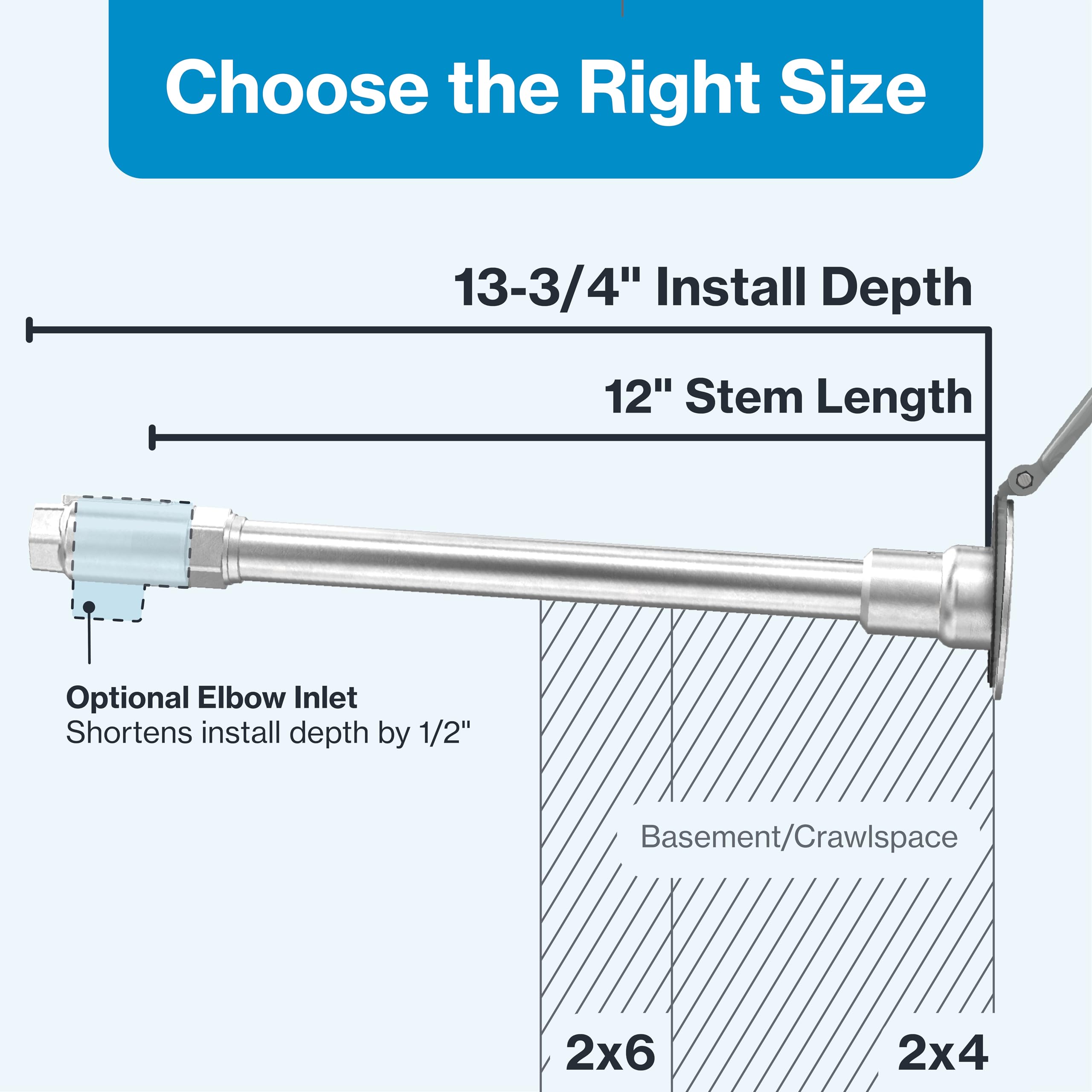 Aquor drain feature automatically winterizes the faucet for cold seasons
