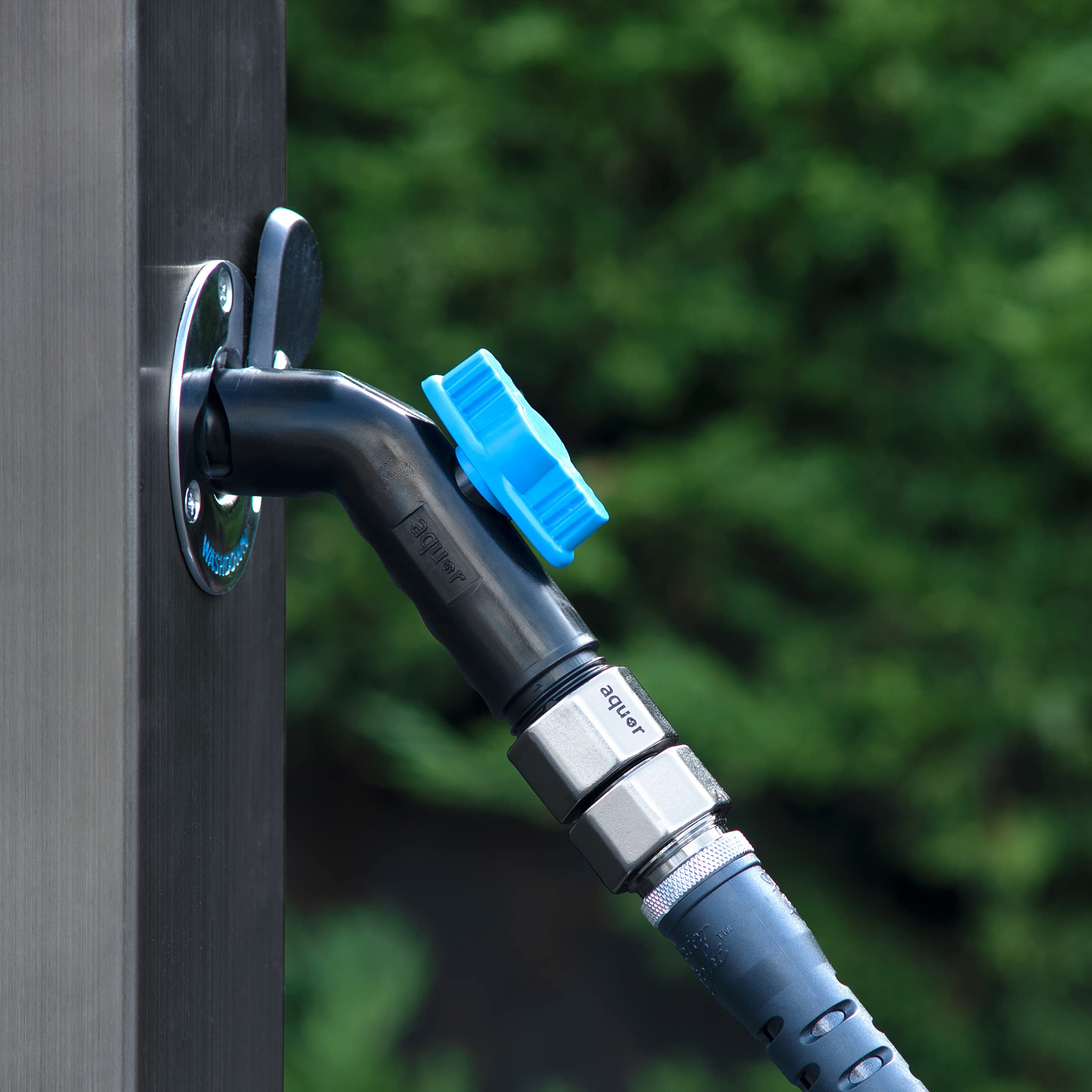 Aquor Removable Faucet Hose Connector with 70-degree handle for leverage
