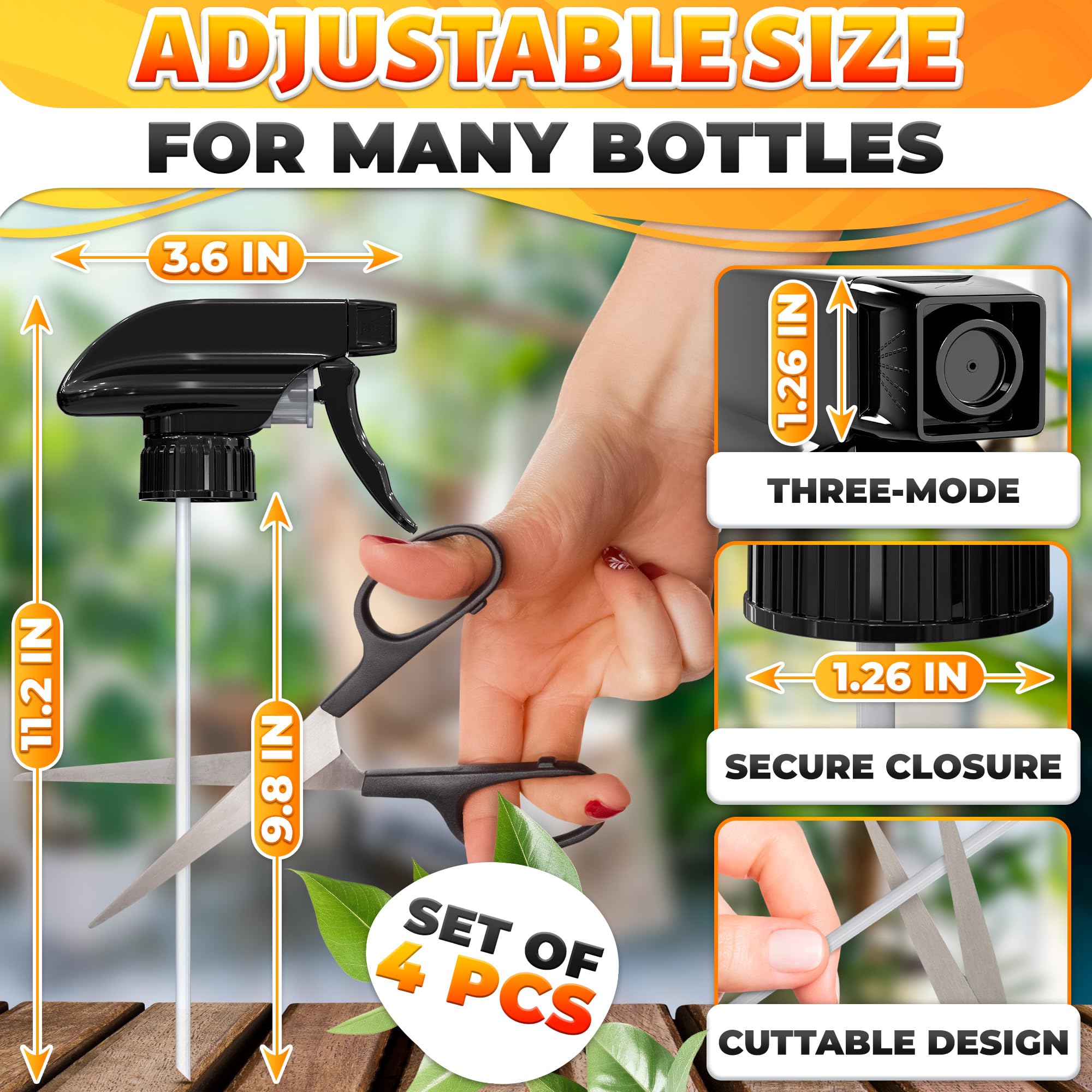 Aquue trim-to-fit tube included, enabling quick setup on existing bottles.