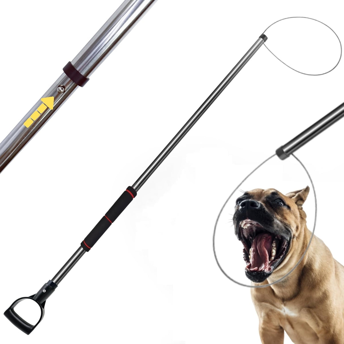 AQWXC control pole adjustable length for safe animal handling in fieldwork.