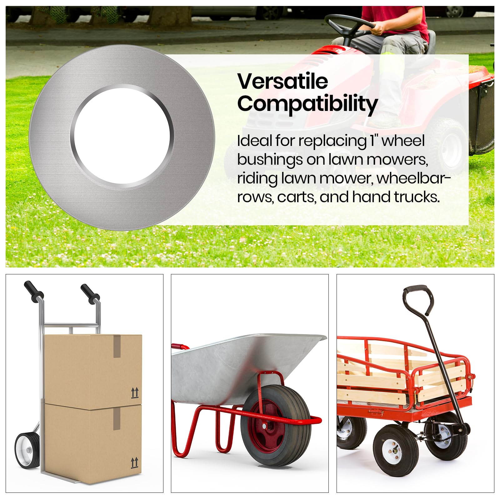 AR-PRO 1-inch carbon steel bushings close-up durability for long-lasting performance.