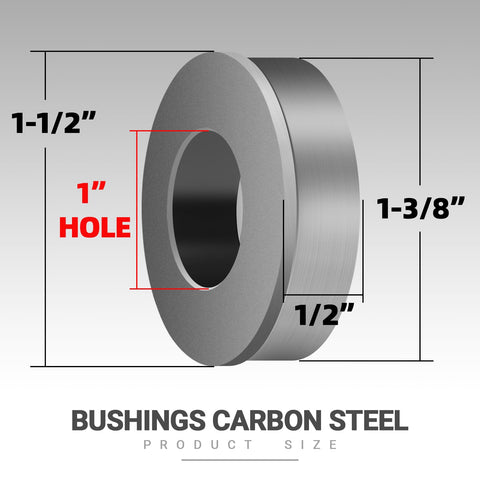 AR-PRO 1-inch carbon steel bushings side view showing durable wear resistance.