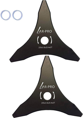 AR-PRO 10-inch 3-teeth blade with washer for versatile trimming.
