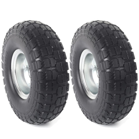 AR-PRO 10-inch flat-free tire wheel assembly shown for durable mobility.