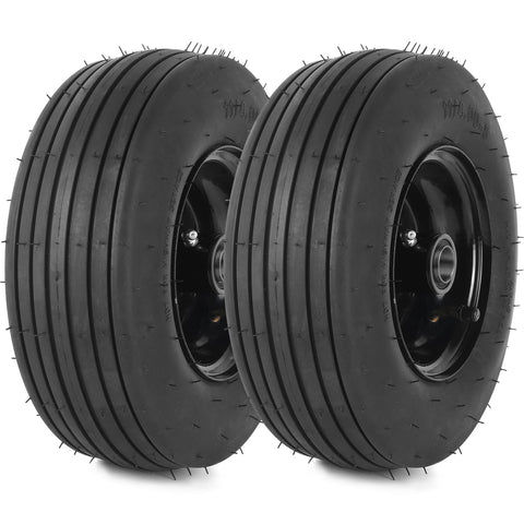 AR-PRO 11x4-5 tire and wheel assembly with tube for lawn mower replacement