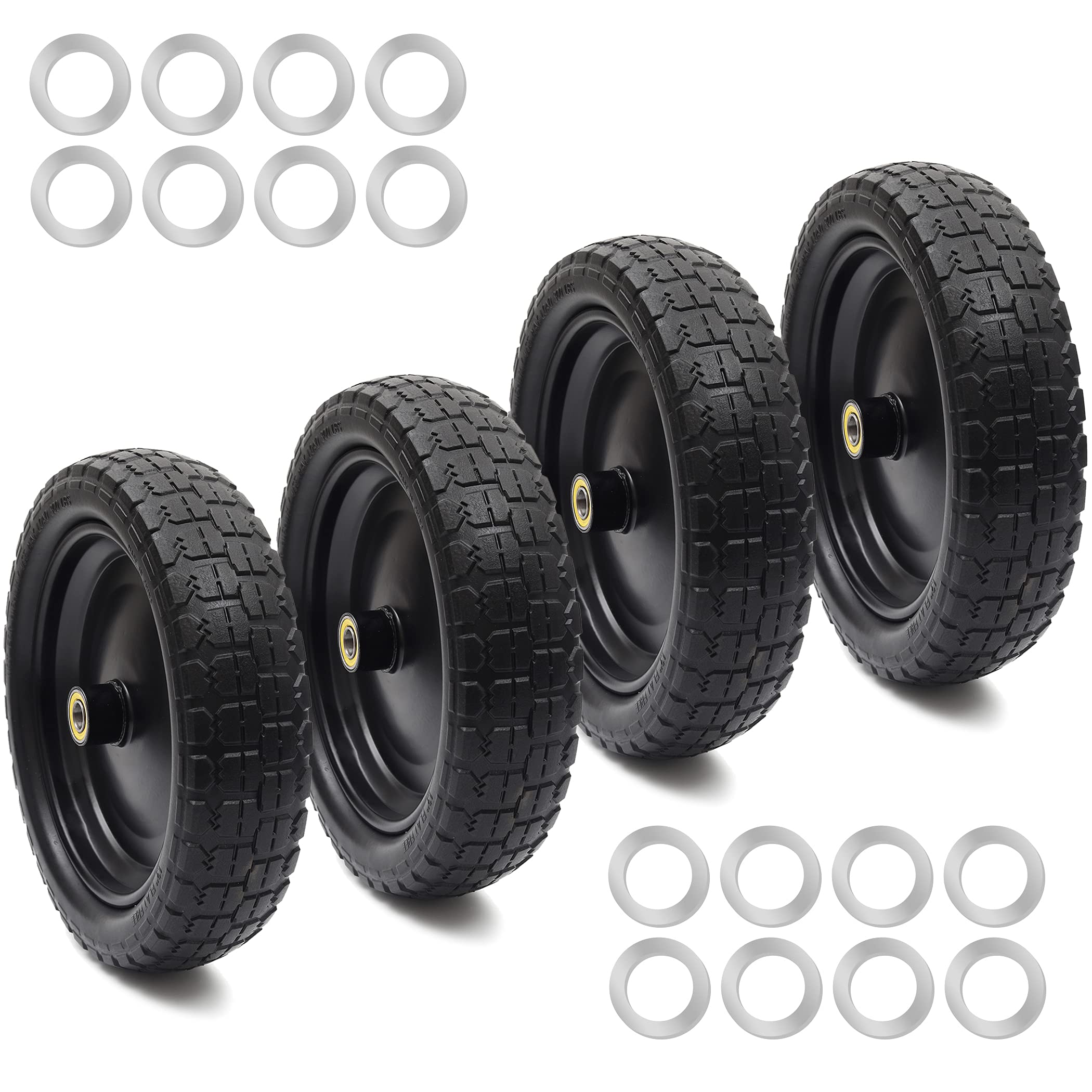 AR-PRO 13-inch flat-free tires for garden carts provide reliable, puncture-free movement.