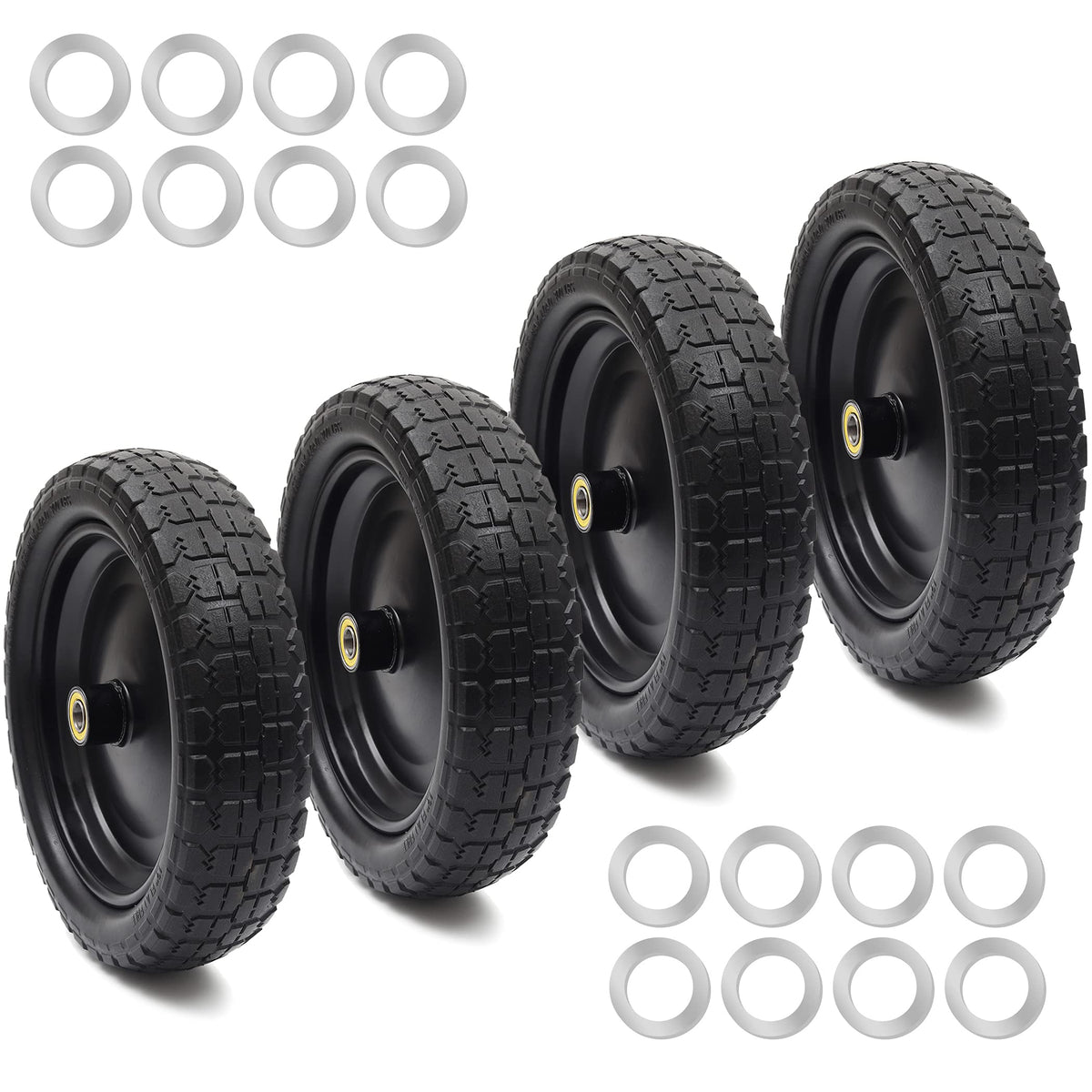 AR-PRO 13-inch flat-free tires for garden carts provide reliable, puncture-free movement.