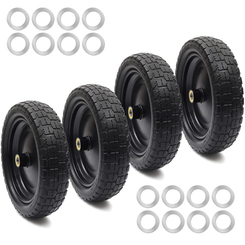 AR-PRO 13-inch flat-free tires for garden carts provide reliable, puncture-free movement.