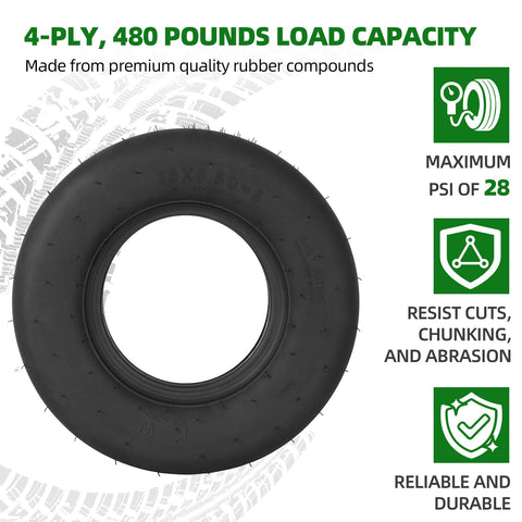 AR-PRO 13x6.50-6 tubeless mounting illustration for easy installation.