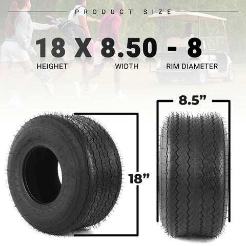 AR-PRO 18x8-50-8 tire sidewall detail illustrating sturdy 4-ply construction.