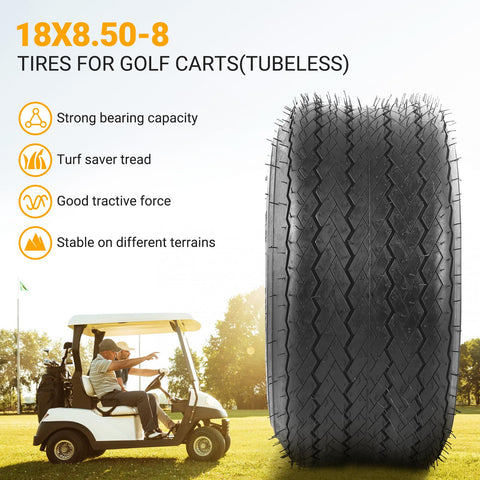 AR-PRO 18x8-50-8 tire tread pattern highlights turf-friendly grip.