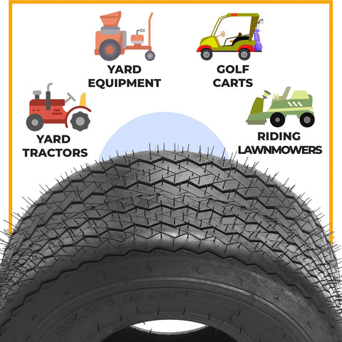 AR-PRO 18x8-50-8 tire use on grass and concrete paths.