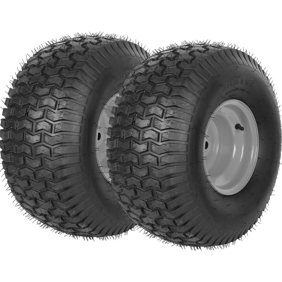 AR-PRO rear tire and wheel set for riding mowers improves traction and stability on turf.
