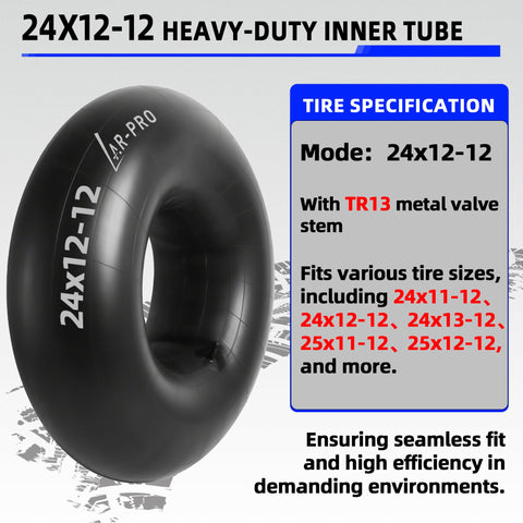 AR-PRO inner tube for lawn tractor delivers heavy-duty performance on uneven lawns.