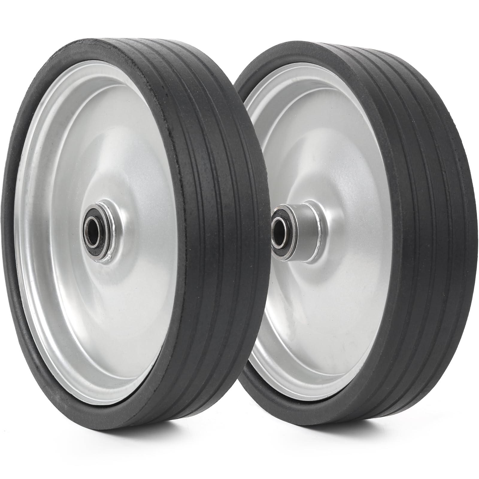 AR-PRO 2-pack flat-free tire closeup—durable solid rubber for reliable hauling.