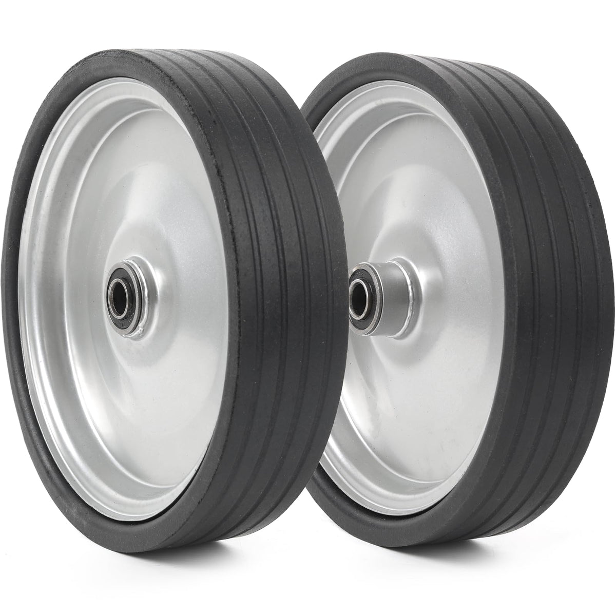 AR-PRO 2-pack flat-free tire closeup—durable solid rubber for reliable hauling.