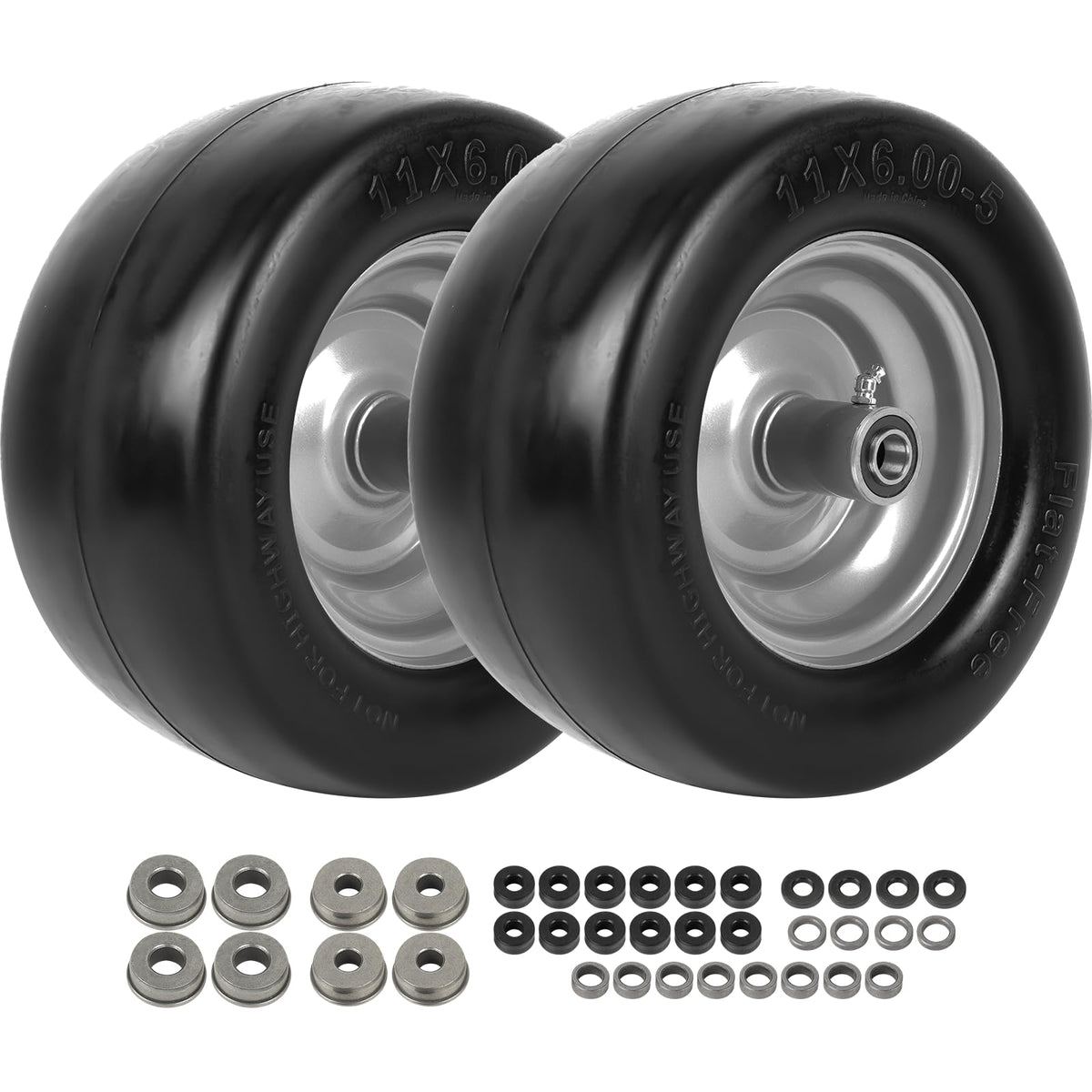 AR-PRO 2-pack flat-free tire and wheel for zero-turn mowers, smooth turf protection.