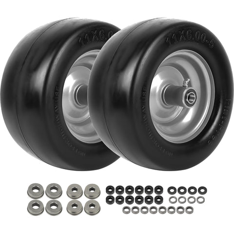 AR-PRO 2-pack flat-free tire and wheel for zero-turn mowers, smooth turf protection.