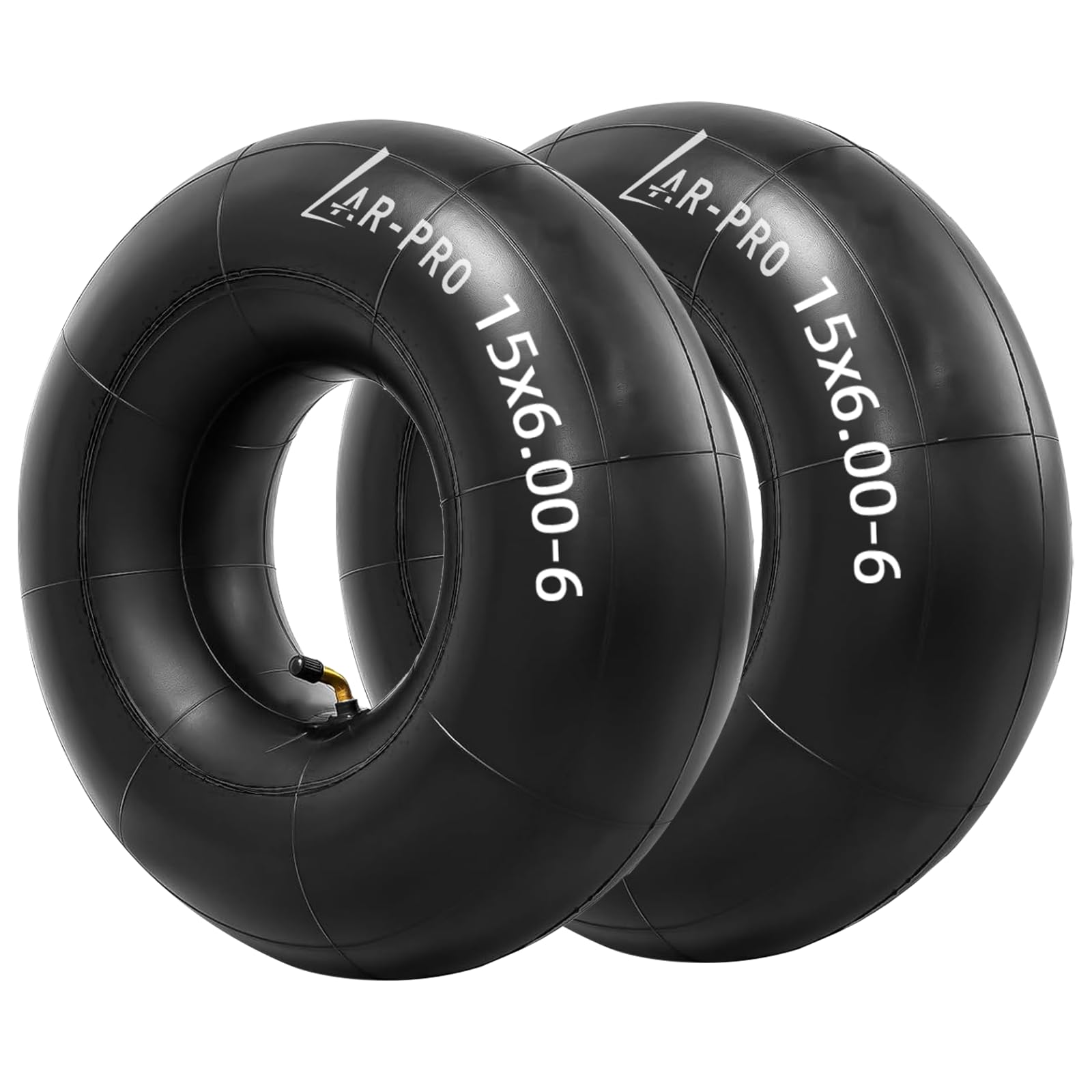 AR-PRO 2-pack 15x6-00-6 inner tubes with TR87 bent valve for easy inflation