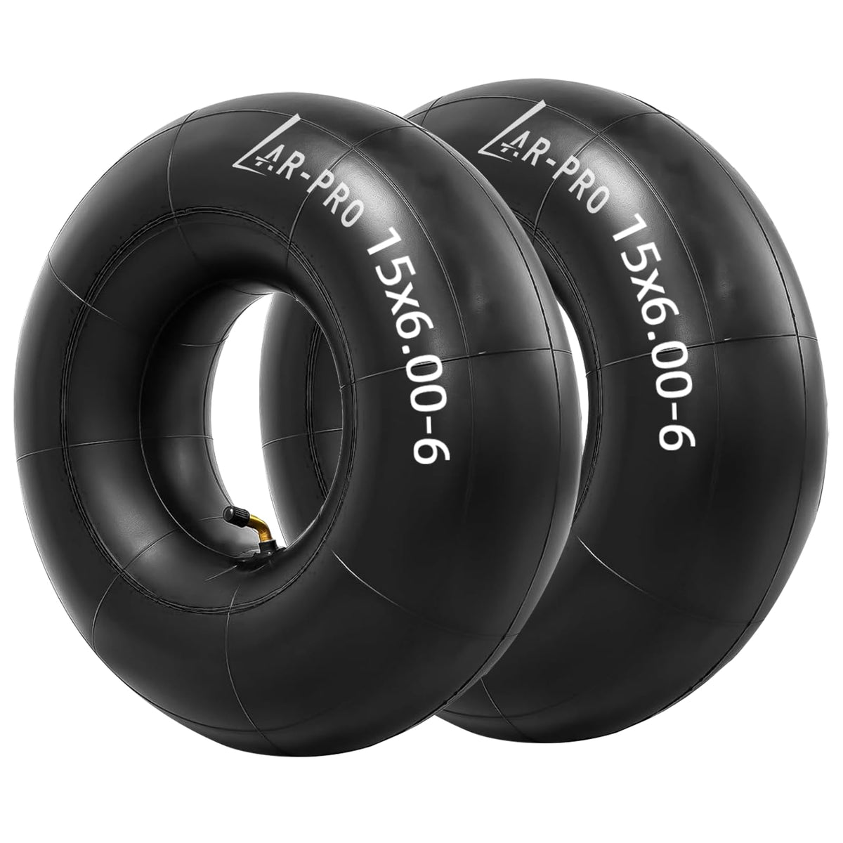 AR-PRO 2-pack 15x6-00-6 inner tubes with TR87 bent valve for easy inflation
