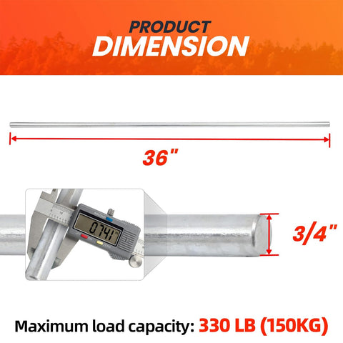 AR-PRO zinc-plated steel rod resists corrosion for outdoor use and heavy-duty equipment.